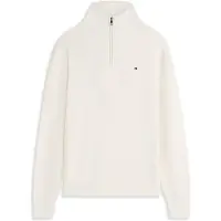 Tommy Hilfiger Seasonal Structure Half-zip Jumper Ivory Petal Taglia: S | Maglie a manica lunga Outlet | Uomo | Bianco