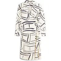 Tommy Hilfiger Vis Twill Midi V-neck Flag Feathers Calico Taglia: R34 | Abiti in T-Shirt Outlet | Donna