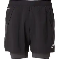 Asics Road 2N1 5'' Short Pantaloncini da running Uomo (XXL, nero)