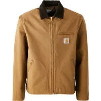 Carhartt WIP - Giacca mezza stagione in tela spessa - Detroit Jacket Hamilton Brown Tobacco Rinsed per Uomo in Cotone - Taglia S - Marrone