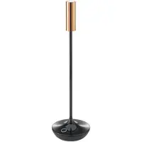 Sigor Lampada da tavolo ricaricabile Nucandle LED, nero/rame, IP54, dimmerabile