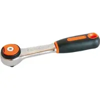 Bahco Cricchetto 1/4´´ Reversible Round Head With 72 Teeth And A 5° Action Angle 120 Mm