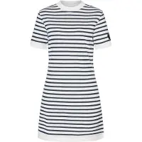 Super.natural Women's Casual Stripe Bio Dress Abito Donna (XS, bianco/grigio)