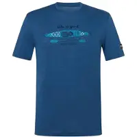 Super.natural River Pleasure Tee Maglia merino Uomo (S, blu)