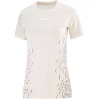 Salomon Women's Sense Aero S/S Tee GFX Maglia da corsa Donna (S, bianco)