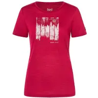 Super.natural Women's Wonder Wald Tee Maglia merino Donna (M, rosso/ various)