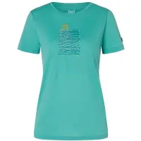 Super.natural Women's Sea Line Tee Maglia merino Donna (M, verde/ various)