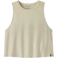 Patagonia Women's Cap Cool Trail Cropped Tank Maglia funzionale Donna (XL, beige)