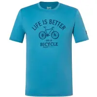 Super.natural Better Bike Tee Maglia merino Uomo (52 - L, blu)