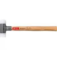 PB Swiss Tools Martello anti-rimbalzo, con inserti in nylon, manico in legno di noce americano, 50 mm