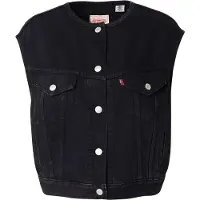 Levi's Gilet 'Collarless Shrunken '90s Trucker Vest' nero denim