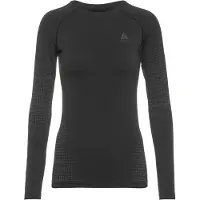 Odlo Women's BL Top Crew Neck L/S Performance Warm Eco Intimo sintetico Donna (XL, nero)