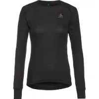 Odlo Women's BL Top Crew Neck L/S Active Warm Eco Intimo sintetico Donna (XL, nero)