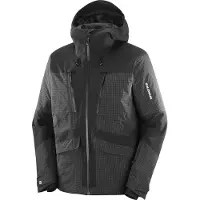 Salomon - Giacca da sci calda e impermeabile - Spark Jacket M Deep Black per Uomo in Poliestere Riciclato - Taglia L - Nero