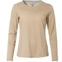 Vaude Women's Essential L/S T-Shirt Maglia funzionale Donna (38, beige)