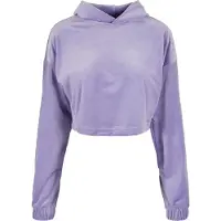 Urban Classics Ladies Cropped Velvet Oversized Hoody Lavender Taglia: M | Felpe con cappuccio Outlet | Donna