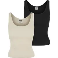 Urban Classics Top beige chiaro / nero