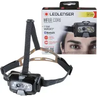 Led Lenser Ledlenser HF8R Core torcia frontale ricaricabile con bluetooth, nero, 1600 lumens
