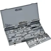 Volkel set di maschio a mano e filiera M3 - 12, 42 pezzi