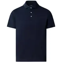 Hackett per uomo. HM5600098 Polo Pima blu navy (L), Bianco, Casual, Cotone, Manica corta