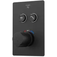 Steinberg Série 390 Set de montage final, pour thermostat encastré 1/2, pushtronic, pour 2 consommateurs, 39042223S, 39042223S