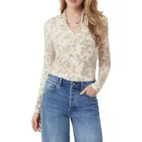 Scotch & Soda Long Sleeve Knit Top Whitecap Gray Cow Print Taglia: M | Maglie a manica lunga Outlet | Donna | Grigio