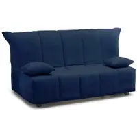Talamo Italia Divano Letto 3 Posti Antal 90x165 cm Nero, Sfoderabile Rete Letto Elettrosaldata, Materasso Indeformabile Italy