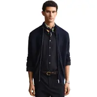 Gant Cotton Texture Zipped Cardigan Evening Blue Taglia: M | Cardigan Outlet | Uomo | Blu