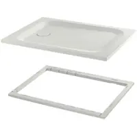 Bette Receveur de douche rectangulaire BetteUltra avec support de baignoire minimum, 1400x1400x35mm, 5828-423T1, 5828-423T1