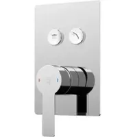Steinberg Série 390 Set de finition, pour mitigeur bain/douche, pour 2 consommateurs, pushtronic, 39022223, 39022223