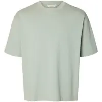 Selected T-shirt Girocollo Uomini Aqua Gray XL