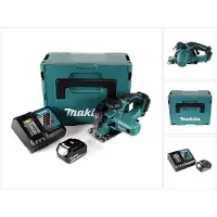 Makita DCS 552 RT1J 18 V Sega circolare a batteria per metalli 136 mm in Makpac + 1x batteria da 5,0 Ah e caricabatteria + lama e occhiali di protezione