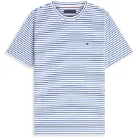 Tommy Hilfiger Essential Seasonal Regular Fit T-shirt White/regal Blue Stri Taglia: L | Magliette basic Outlet | Uomo | Blu