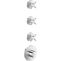Axor hansgrohe One Module thermostatique encastré pour 3 consommateurs, avec poignée croisillon, 48713000, 48713000