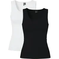 Pieces Top 'PCAmelia' nero / bianco
