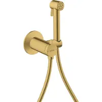 Hansgrohe AXOR Bidette Showers Bidette Douchette à main 1jet EcoSmart, ronde, pour eau mitigée, avec support de douche et flexibles de douche 1,25m, 29242990, 29242990