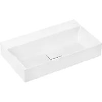 Hansgrohe Xevolos E lavabo à poser, sans trop-plein, poli, SmartClean, 800x480mm, avec vidage, blanc, 61099450, 61099450