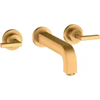 Hansgrohe AXOR Citterio mitigeur lavabo 3 trous encastré, bec 222mm, béqu'illes, rosettes pour montage mural, 39147250, 39147250