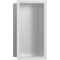 Hansgrohe XtraStoris Individual niche murale en acier inoxydable brossé avec cadre design, 300x150x100 mm, 56094700, 56094700