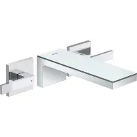 Hansgrohe AXOR MyEdition Mélangeur de lavabo 3 trous, encastré, avec plaque, saillie 221mm, avec garniture découlement, 47080000, 47080000