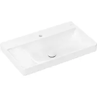 Hansgrohe Xelu Q lavabo à poser, tablette gauche, sans trop-plein, 800x480mm, SmartClean, poli, avec vidage, 61033450, 61033450