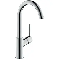 Hansgrohe Talis Mitigeur monocommandé pour lavabo 210, garniture d'écoulement Push-Open, bec pivotant 120 degrés, 32082000, 32082000