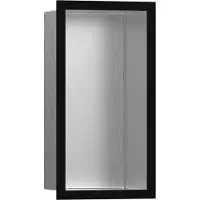 Hansgrohe XtraStoris Individual niche murale en acier inoxydable brossé avec cadre design, 300x150x100 mm, 56094670, 56094670