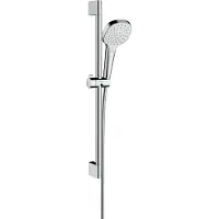 Hansgrohe Croma Select E 1 douche à jet avec barre de douche 65 cm, blanc/chrome, 26584400, 26584400