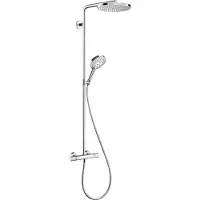 Hansgrohe Raindance S Système de douche 240 1jet, PowderRain, EcoSmart, avec thermostat, 28823000, 28823000