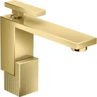 Hansgrohe AXOR Edge mitigeur monocommande de lavabo 130 avec vidage par poussée, taille diamant, 46011990, 46011990