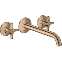 Axor hansgrohe One robinetterie de baignoire 3 trous encastrée pour montage mural avec poignées croisillons, 48430300, 48430300