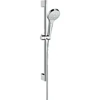 Hansgrohe Croma Select S Ensemble de douche Multi avec barre de douche 65 cm, blanc/chrome, 26560400, 26560400