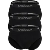 Emporio Armani per uomo. EM000258_AF14132 Set di 3 slip elastici neri in maglia (M), Nero, Homewear, Cotone