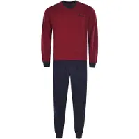 Hajo Pigiama lungo navy / rosso / rosso acceso